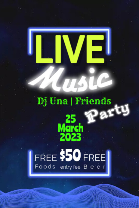 live music poster Template | PosterMyWall