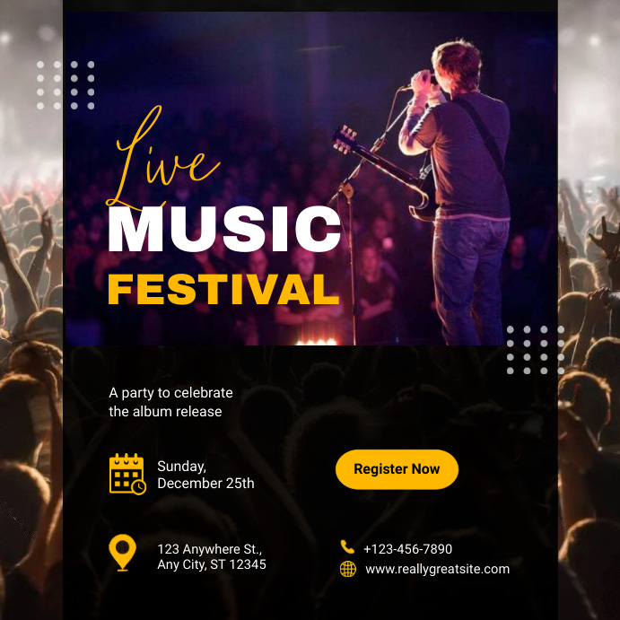 Profame Live Music Poster Template | PosterMyWall