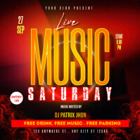 Live music saturday post Message Instagram template