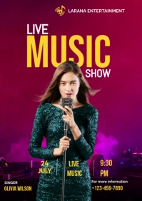 Live Music show A2 template