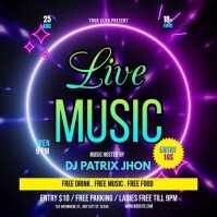 live music video Instagram Post template