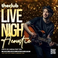 Live Night Acoustic Wpis na Instagrama template