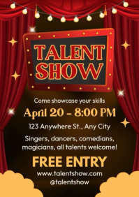 Rouge Talent Show A4 Template