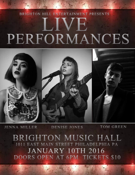 Live Performance Template | PosterMyWall