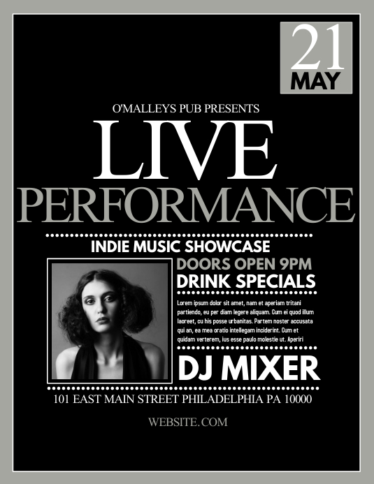 Live performance Template | PosterMyWall