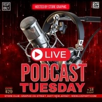 Live Pod Cast Template Message Instagram