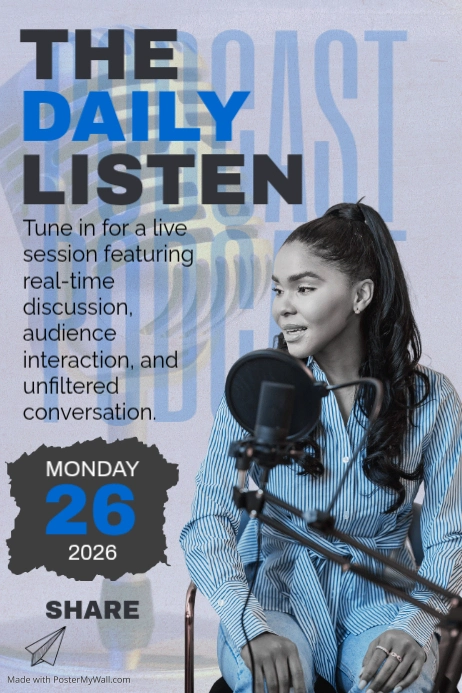Live Podcast Event Template | PosterMyWall