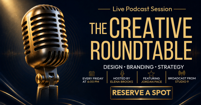 Live Podcast Session Template | PosterMyWall