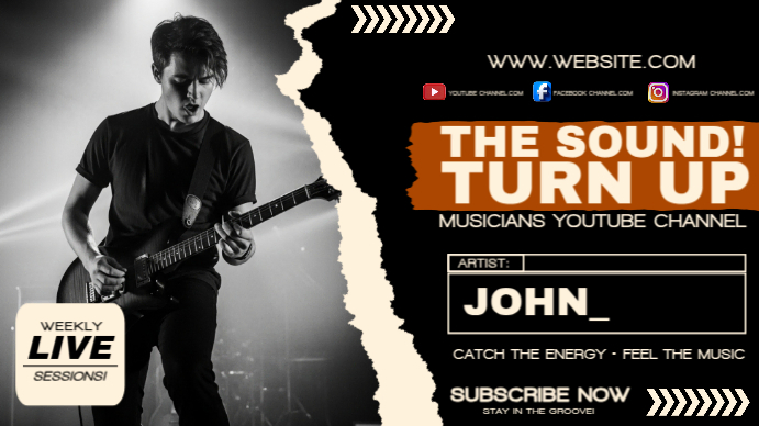 Live Rock Vibes Weekly Sessions YouTube 缩略图 template
