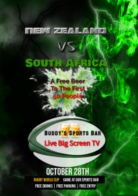 Local Rugby Fixture Poster rugby Template | PosterMyWall