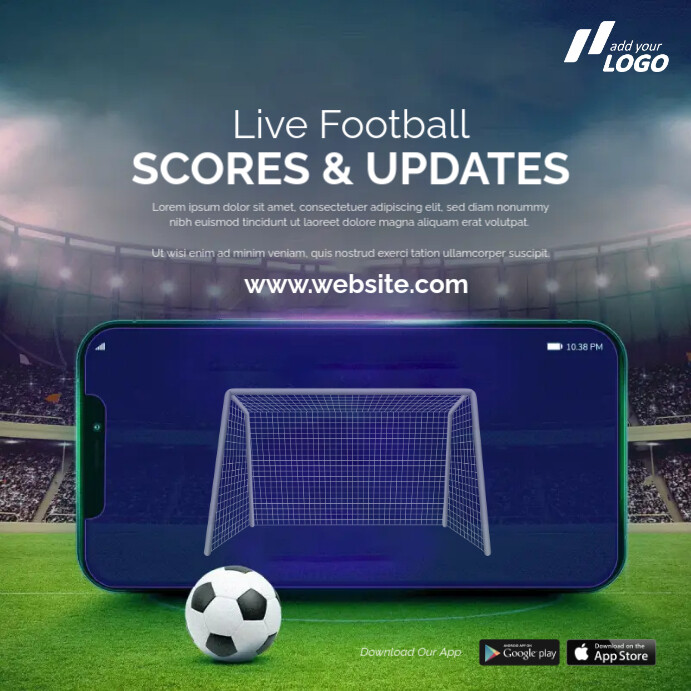 Live Score Update App Template | PosterMyWall