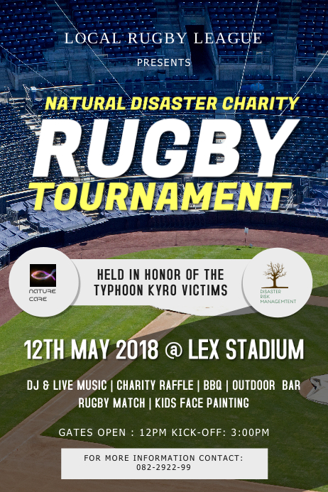 Live screening Rugby Poster Template | PosterMyWall