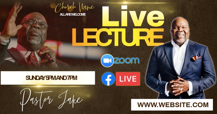 Copy of LIVE SERMON AD FACEBOOK TEMPLATE | PosterMyWall