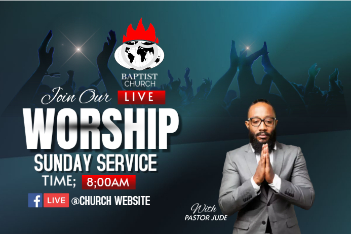 Sunday Worship Service Posters Template | PosterMyWall