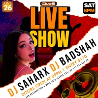 live show ads /music nights Cuadrado (1:1) template