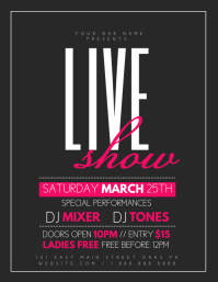 customizable design templates for live music show event flyer flyer live show