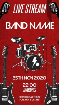 Live Stream Band Instagram Story template