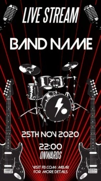 Live Stream Band Instagram na Kuwento template