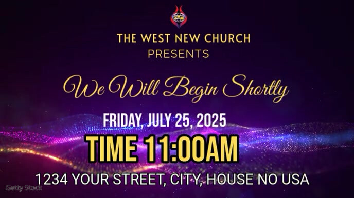 Live Stream Countdown Pantalla Digital (16:9) template