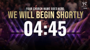 สีดำ Church Countdown Digitalt display Template