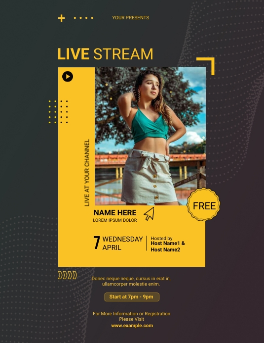 Live Stream Event Flyer Template | PosterMyWall