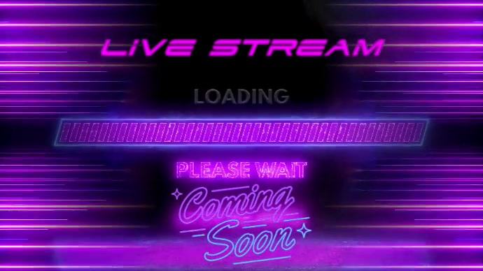 Loading Imagestream Live Stream Loading Please Wait Overlay Neon Template | PosterMyWall