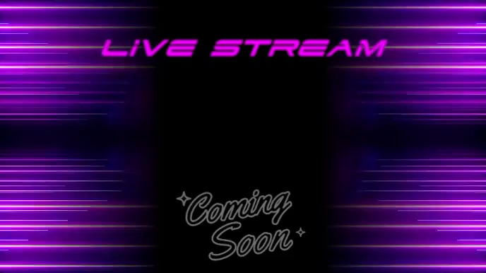 Live Stream Loading Please Wait Overlay Neon Template | PosterMyWall