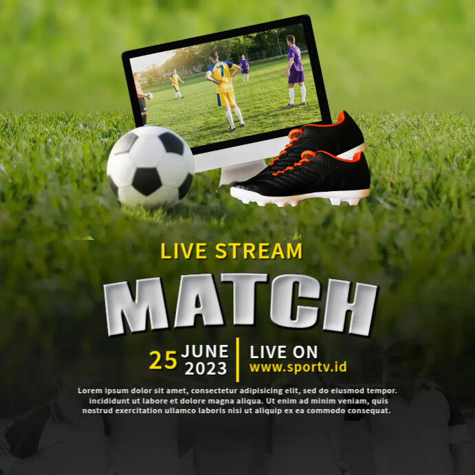 Live Stream Match Template | PosterMyWall