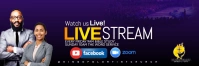 live stream service Banner 2' × 6' template