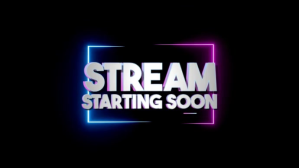 Live Stream Starting Soon Neon Overlay template