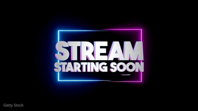 Live Stream Starting Soon Neon Overlay Template | PosterMyWall
