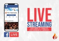 Live Streaming Postcard template