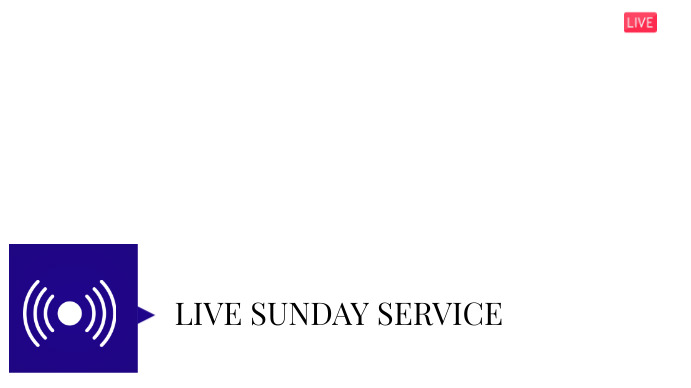 live sunday service Digital Display (16:9) template