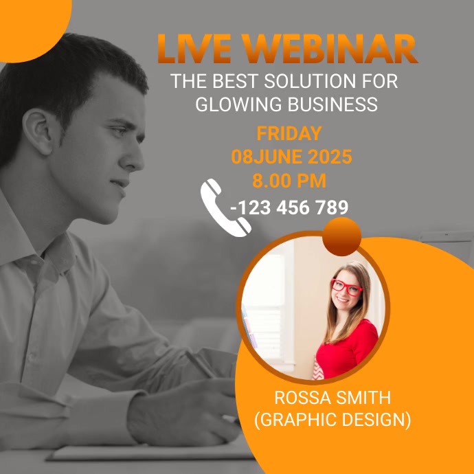 Live webinar design Template | PosterMyWall