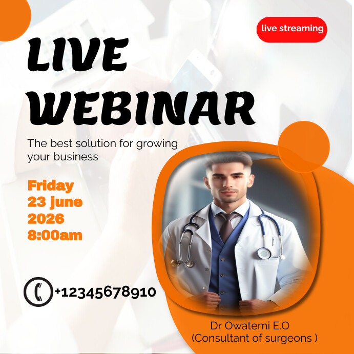 Live webinar design template | PosterMyWall