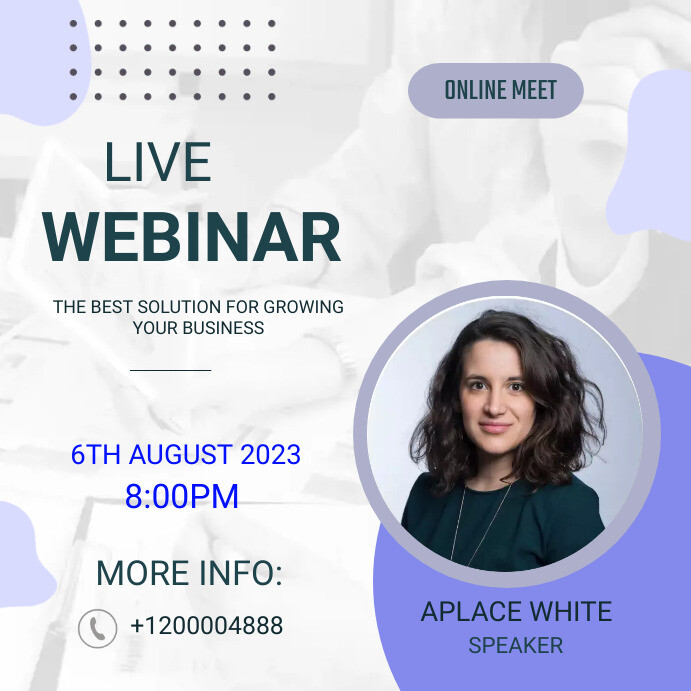 Live Webinar Event Template PosterMyWall