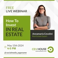 live webinar free template advertisement Publicación de Instagram