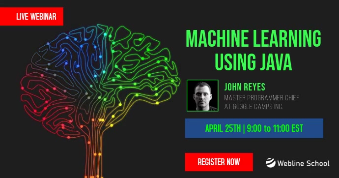 Live Webinar Machine Learning Programming Ad Template | PosterMyWall