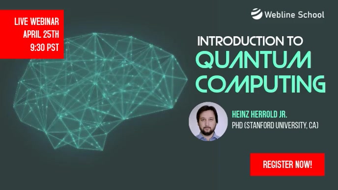 Live Webinar Quantum Computing Programming Ad Template | PosterMyWall