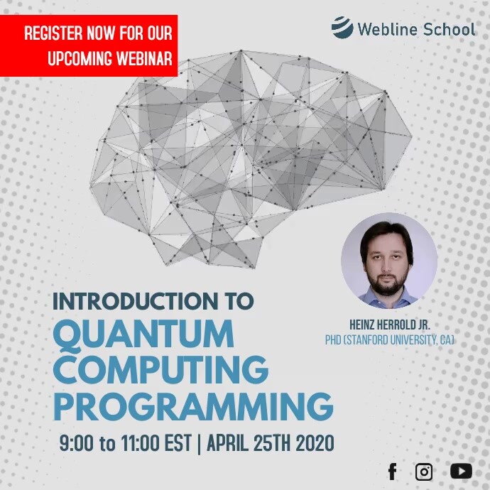 Live Webinar Quantum Computing Programming Ad Template | PosterMyWall