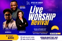 Live Worship Revival Banner template