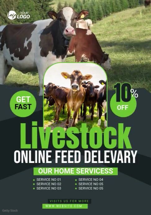 livestock feed Delivery Template | PosterMyWall