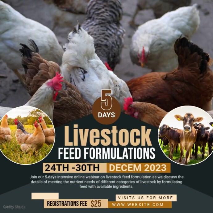 livestock feed Formulation Open Seminar Template | PosterMyWall