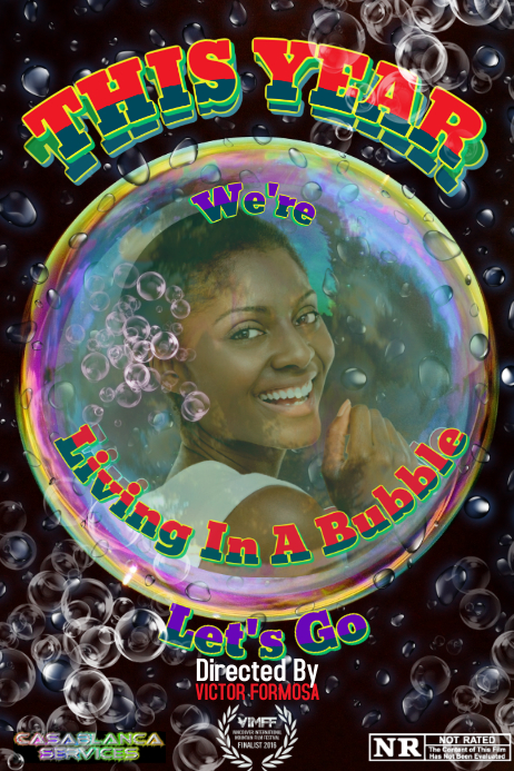 Living In A Bubble Cartaz template