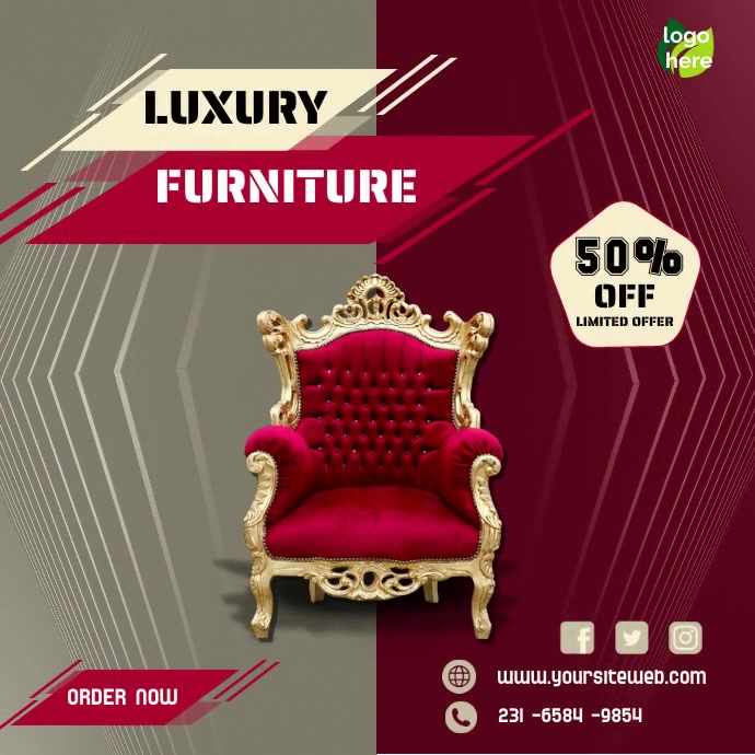 Living Room Furniture, luxury furniture Square (1:1) template
