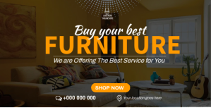 Brown Furniture Sale Facebook Event Cover Template