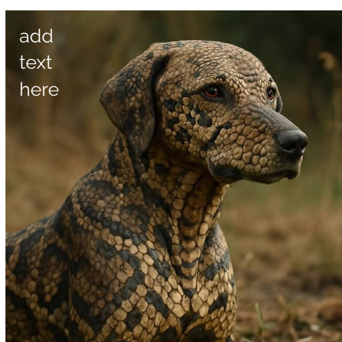 Copy of Lizard-Skin Dog Hybrid in Wild Habitat | PosterMyWall