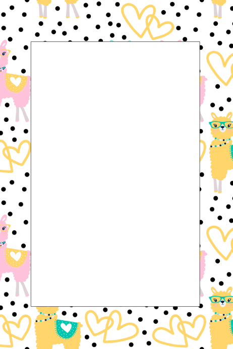 llama party prop frame template postermywall