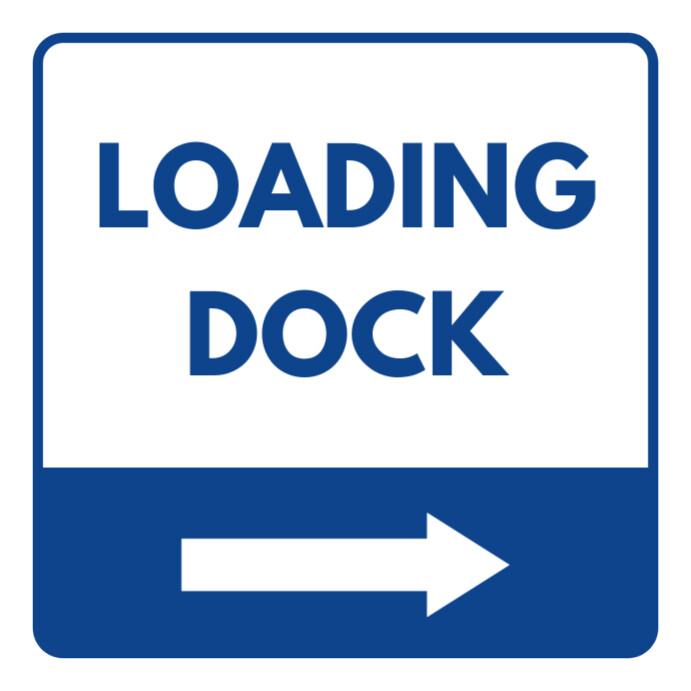 Loading dock direction signage post with arrow Instagram 帖子 template