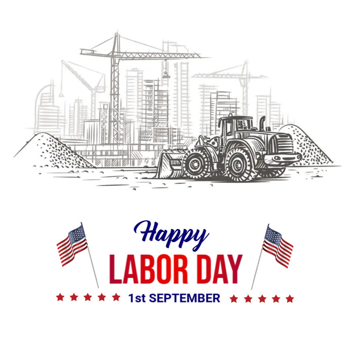 Labor Day Party Poster template
